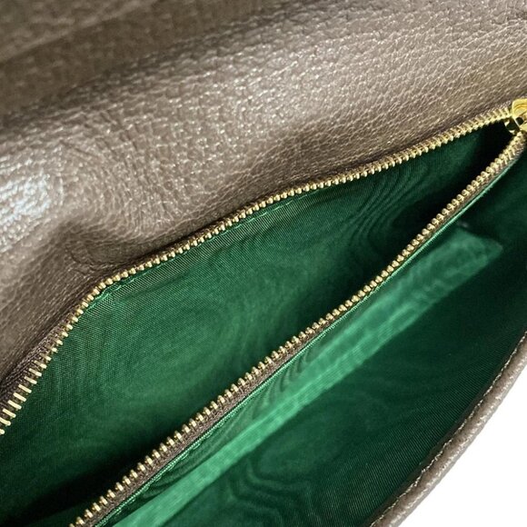 Auth GUCCI Crystal GG 621892 Brown Dark Brown Coated Canvas Leather - Picture 5 of 13